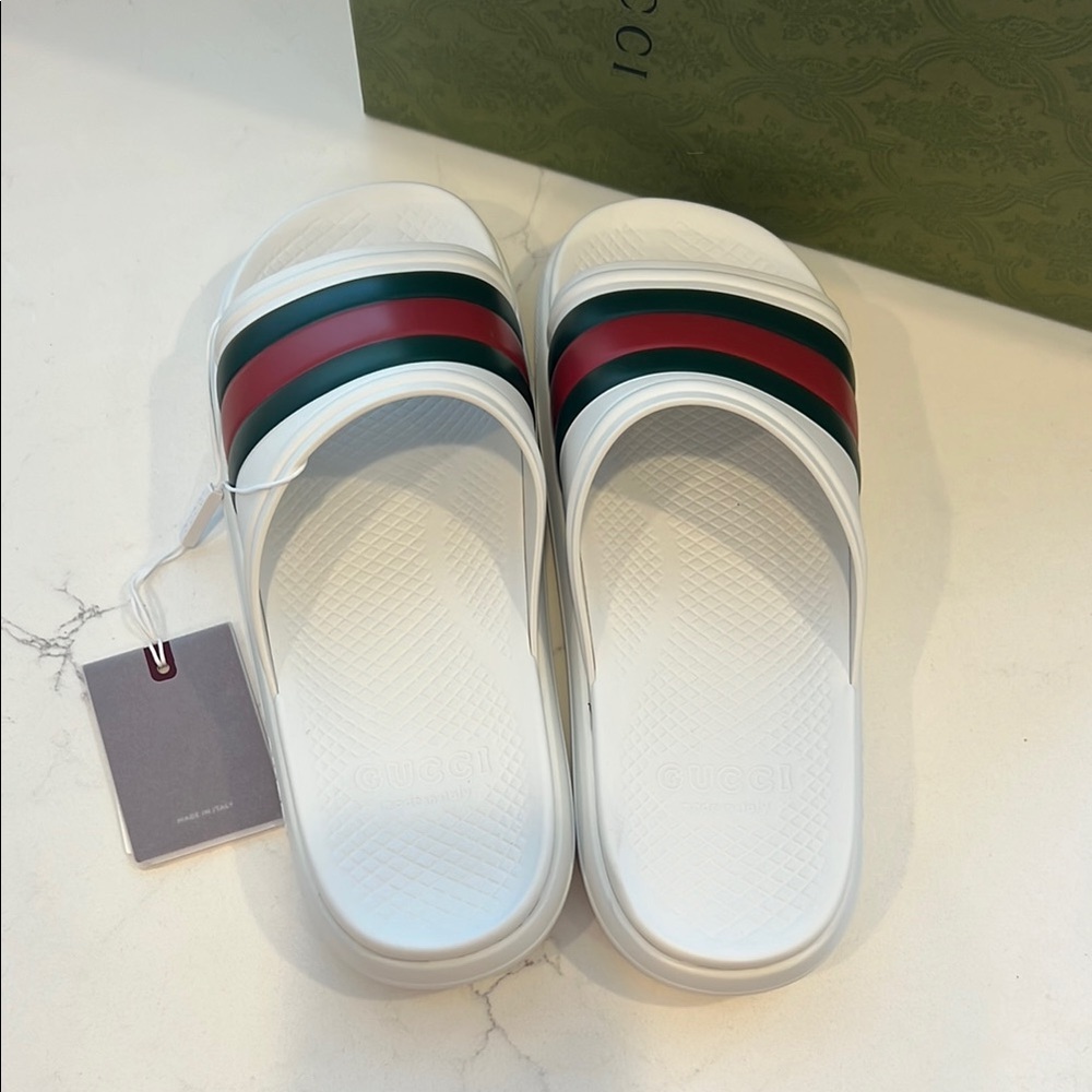 Gucci Men Ace Rubber Slides - Picture 10 of 10